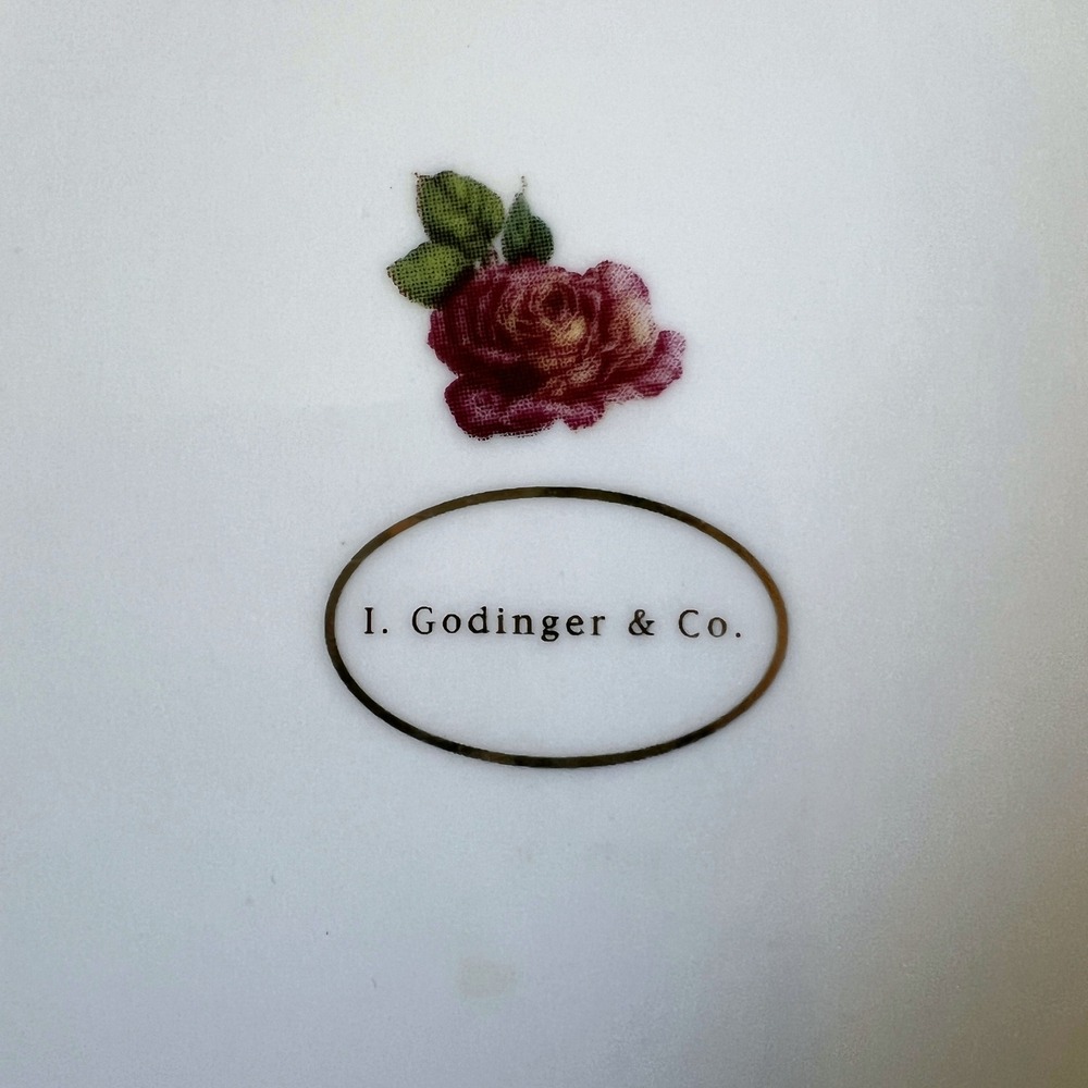 Godinger Porcelain Rose Floral Square Decorative Plate Trinket Dish 6" - Picture 3 of 8